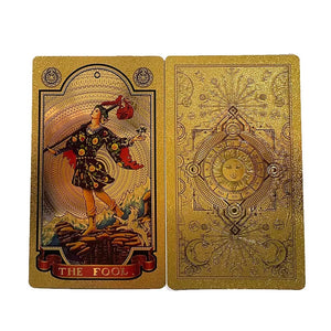 Tarocchi del Matto. Mazzo da collezione laminato in oro